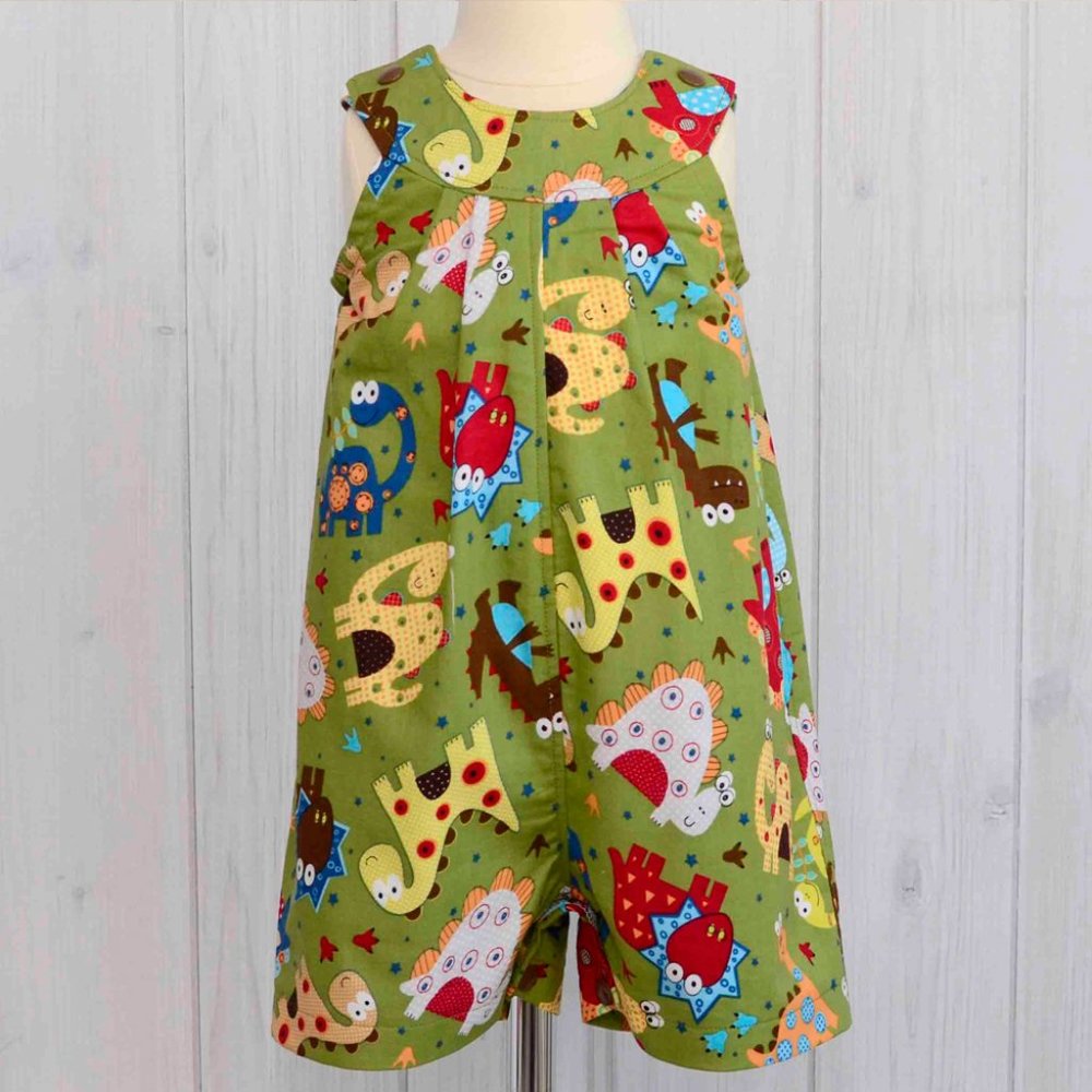 Green Dinosaur Romper for Babies 6 Months Boys